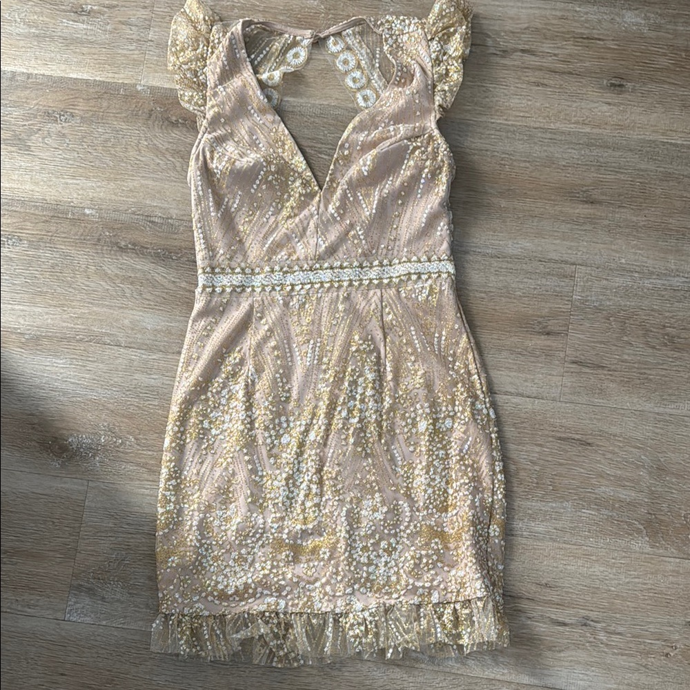 MATCH ME DRESS CHAMPAGNE